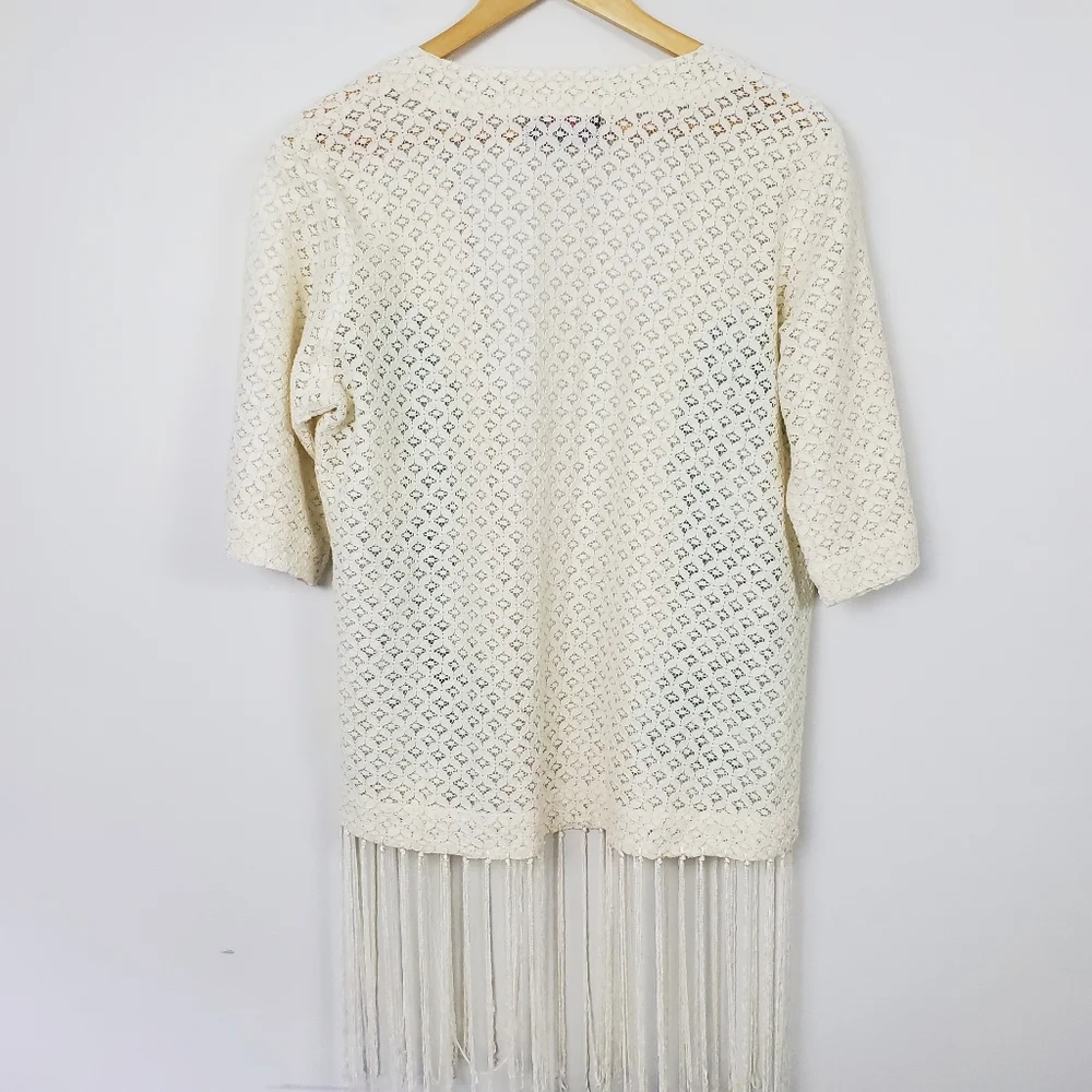 CRAZY TRAIN | Embroidered Fringe Cardigan/… - Picture 2 of 5
